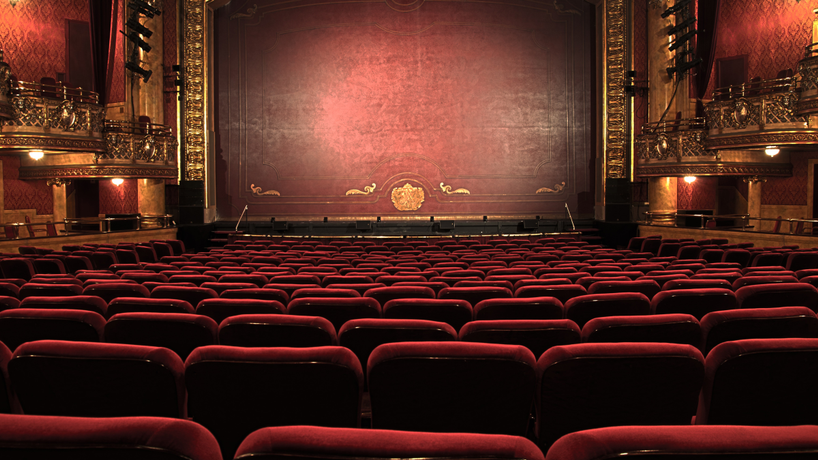 The inside of a Broadway theatre