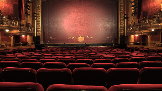 The inside of a Broadway theatre