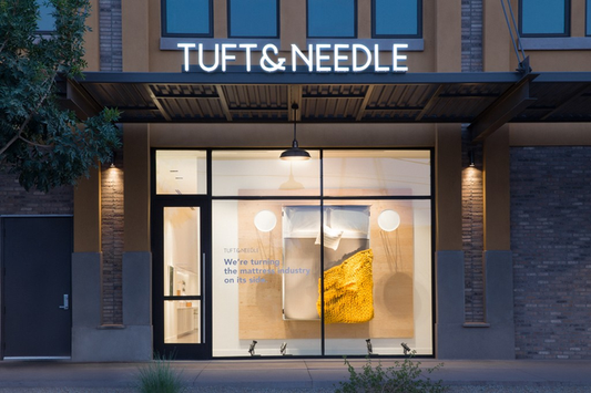 Picture of the front of a Tuft & Needle Retail Store