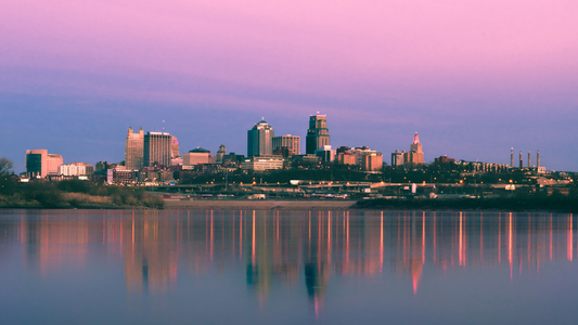 Picture of the skyline of Downtown Kansas City, Kansas