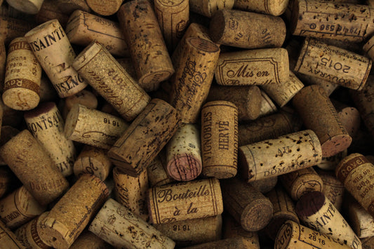 Picture of a bunch of wine corks piled up