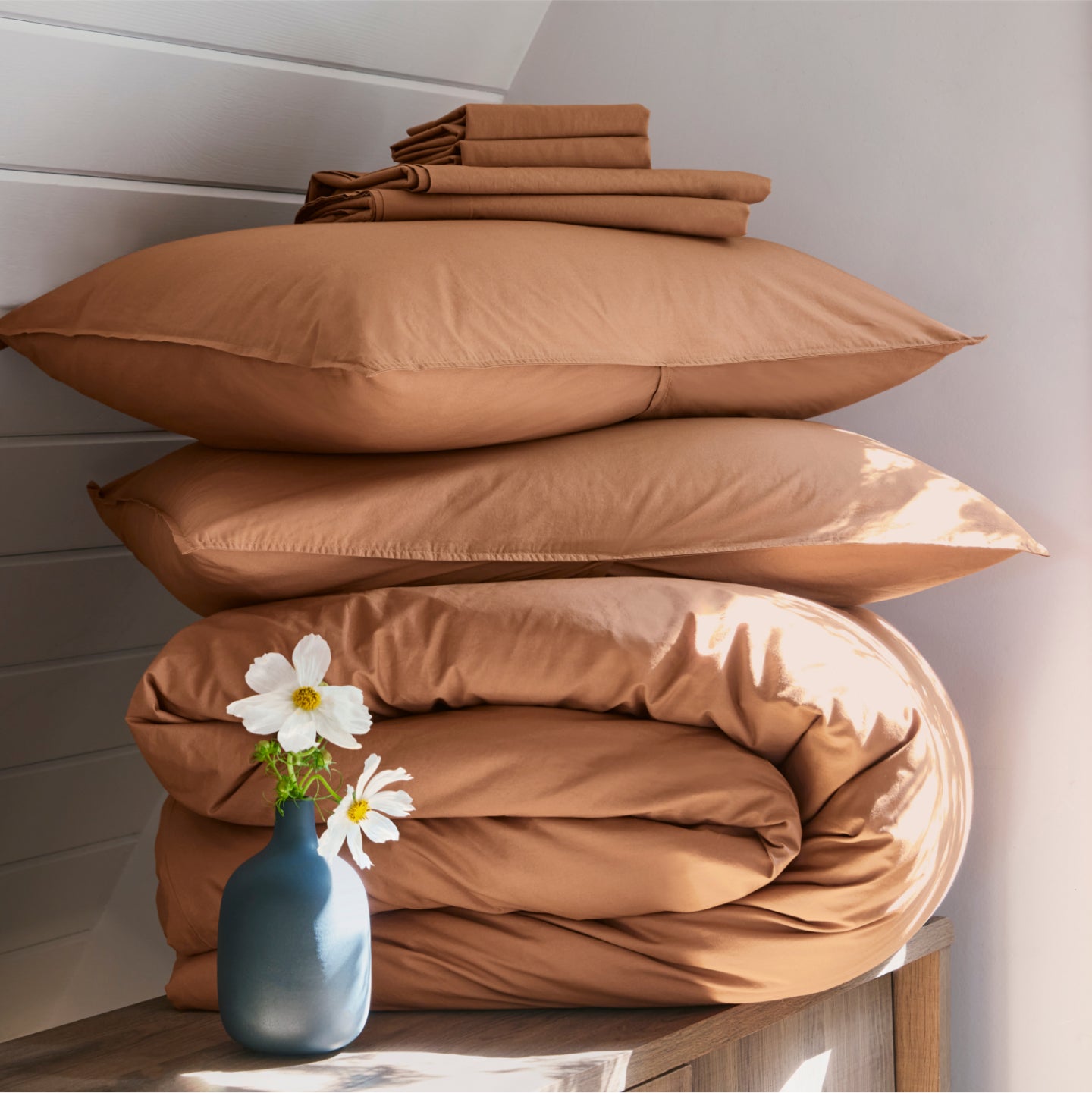 Brown colored Percale Sheet set