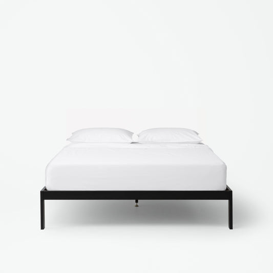The  Tuft and Needle Essential Platform Bed Frame with a mattress||color:black