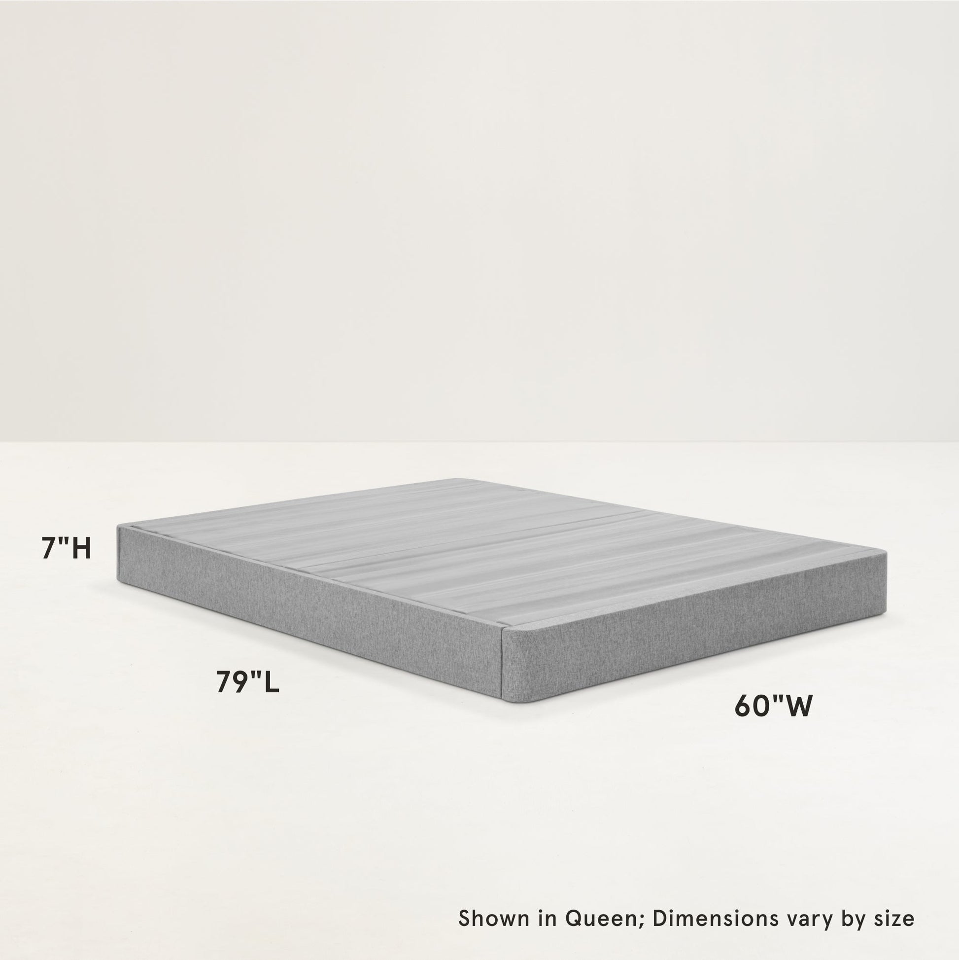 Foundation base 7"H, 79"L and 60"W