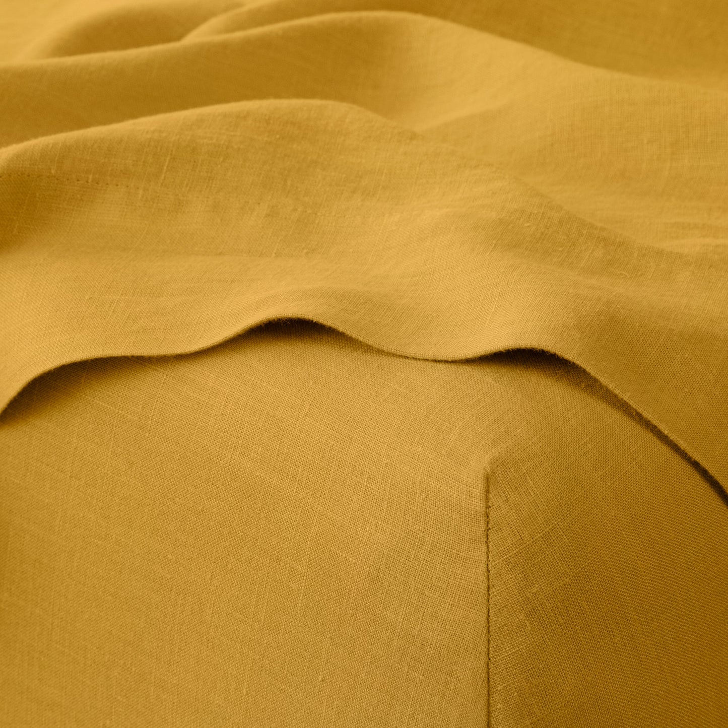 Up close image of hemp sheets in color Honeycomb