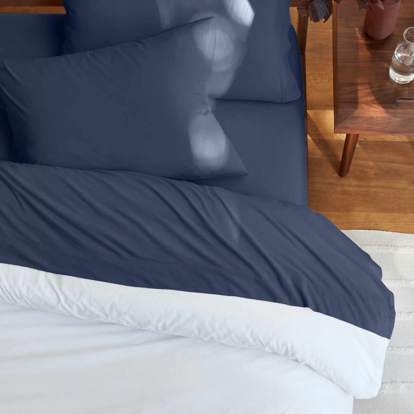Blueberry colored Jersey Sheet Set