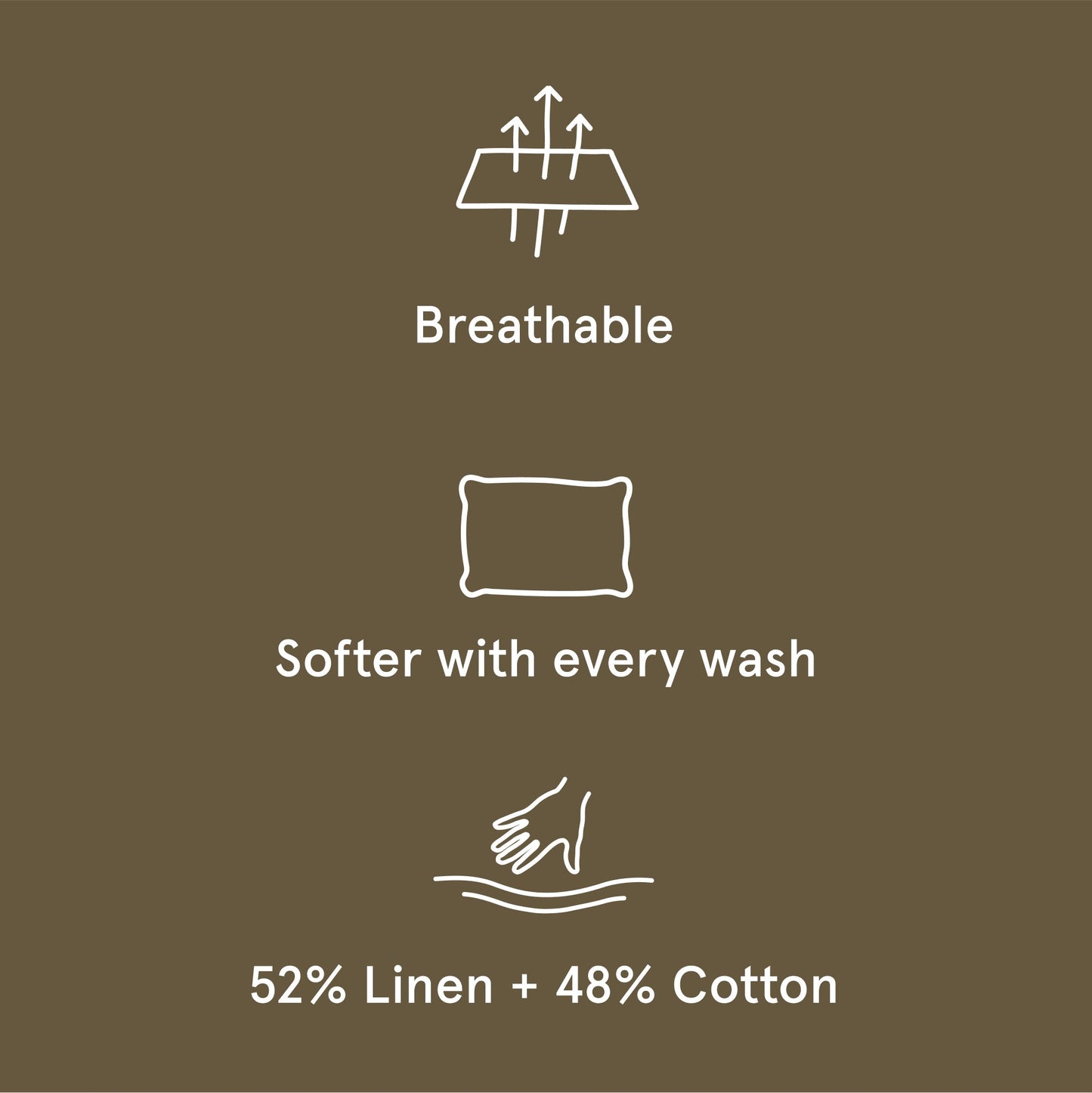 The Tuft and Needle Linen-Cotton Blend Body Pillow Cover, benefit details || color: Martini Olive