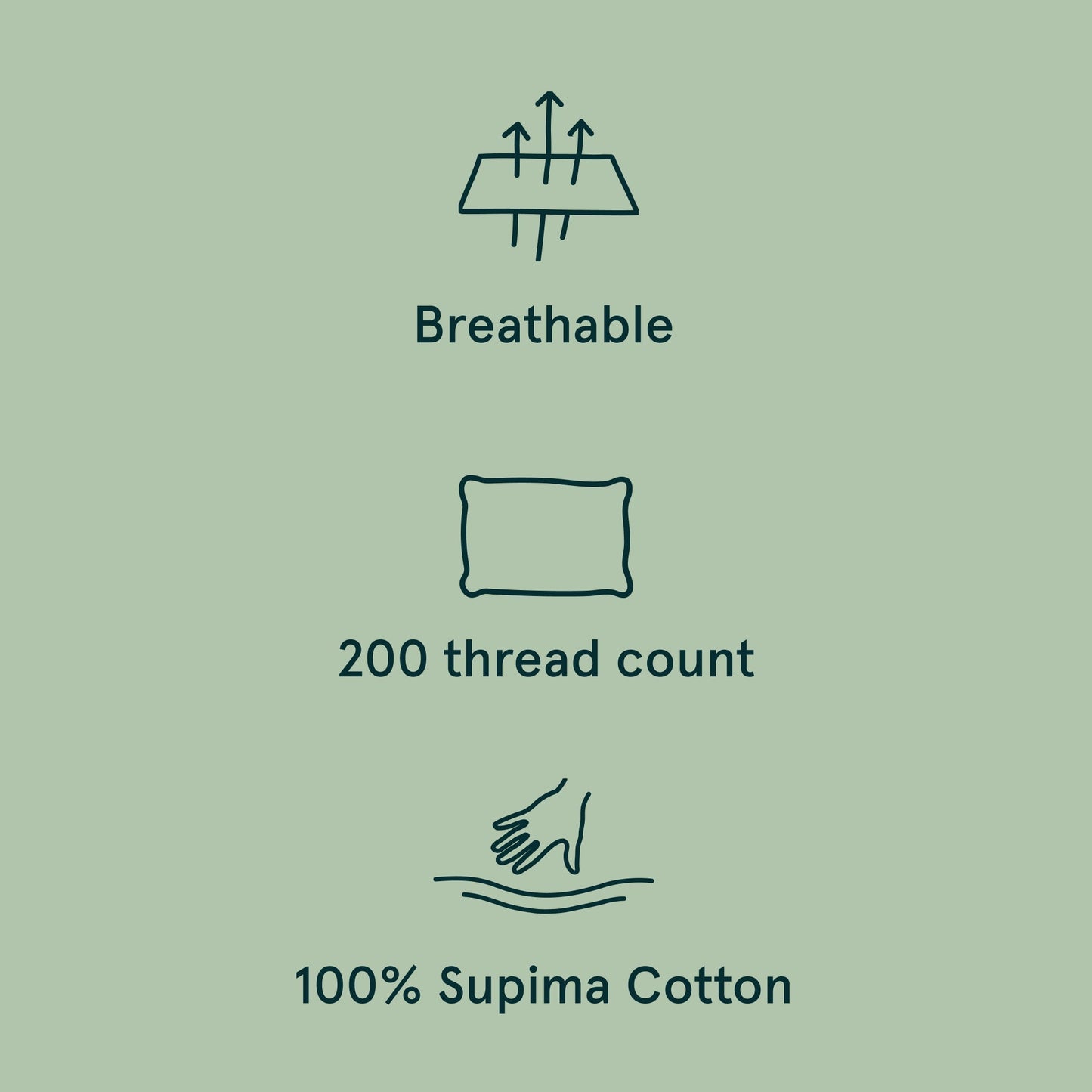 The Tuft and Needle Classic Percale Body Pillow Cover, benefit details || color: Sage