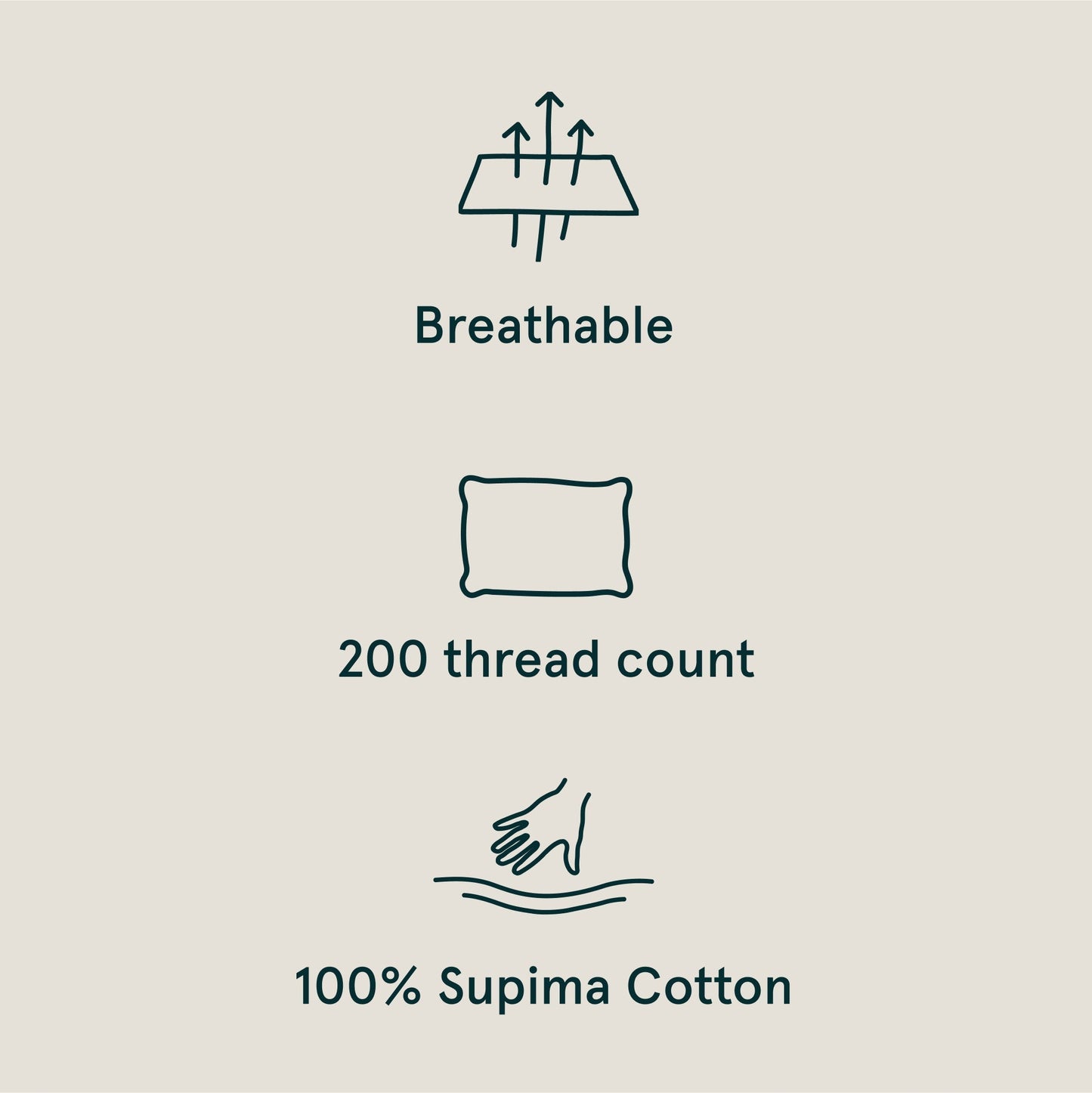 The Tuft and Needle Classic Percale Body Pillow Cover, benefit details || color: Sand