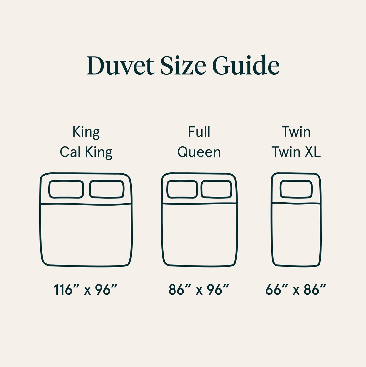The Tuft and Needle Classic Percale Sheet Set, Duvet Size guide