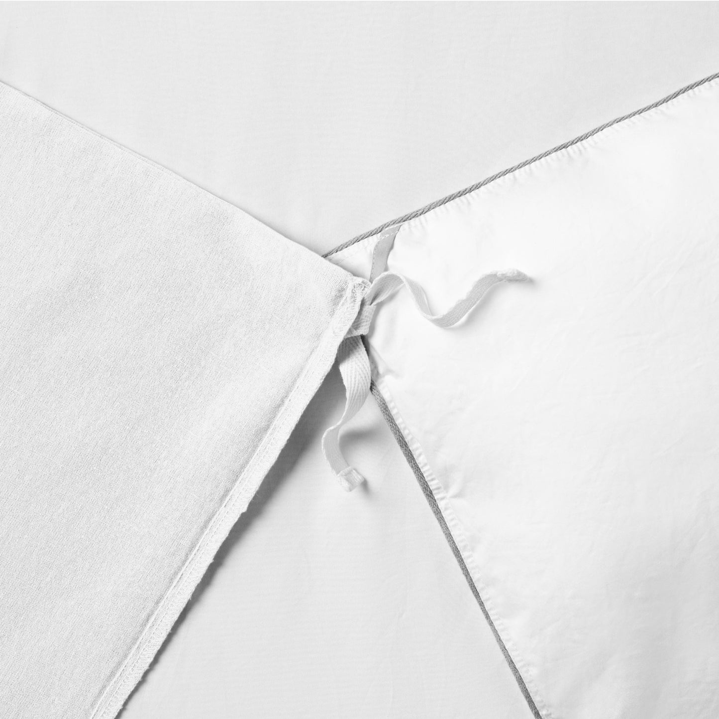 The Tuft and Needle Linen-Cotton Blend Duvet Set, duvet tie || color: Cloud
