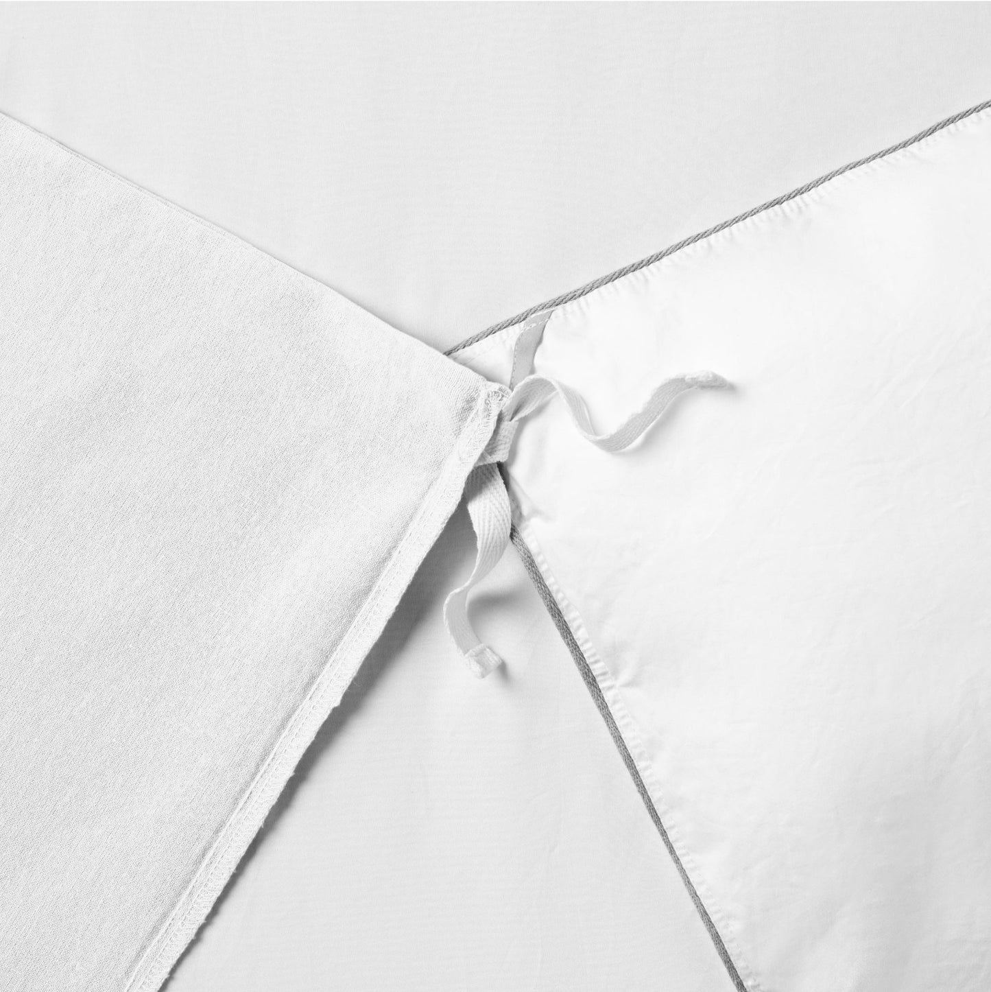 The Tuft and Needle Linen-Cotton Blend Duvet Set, duvet tie || color: Cloud
