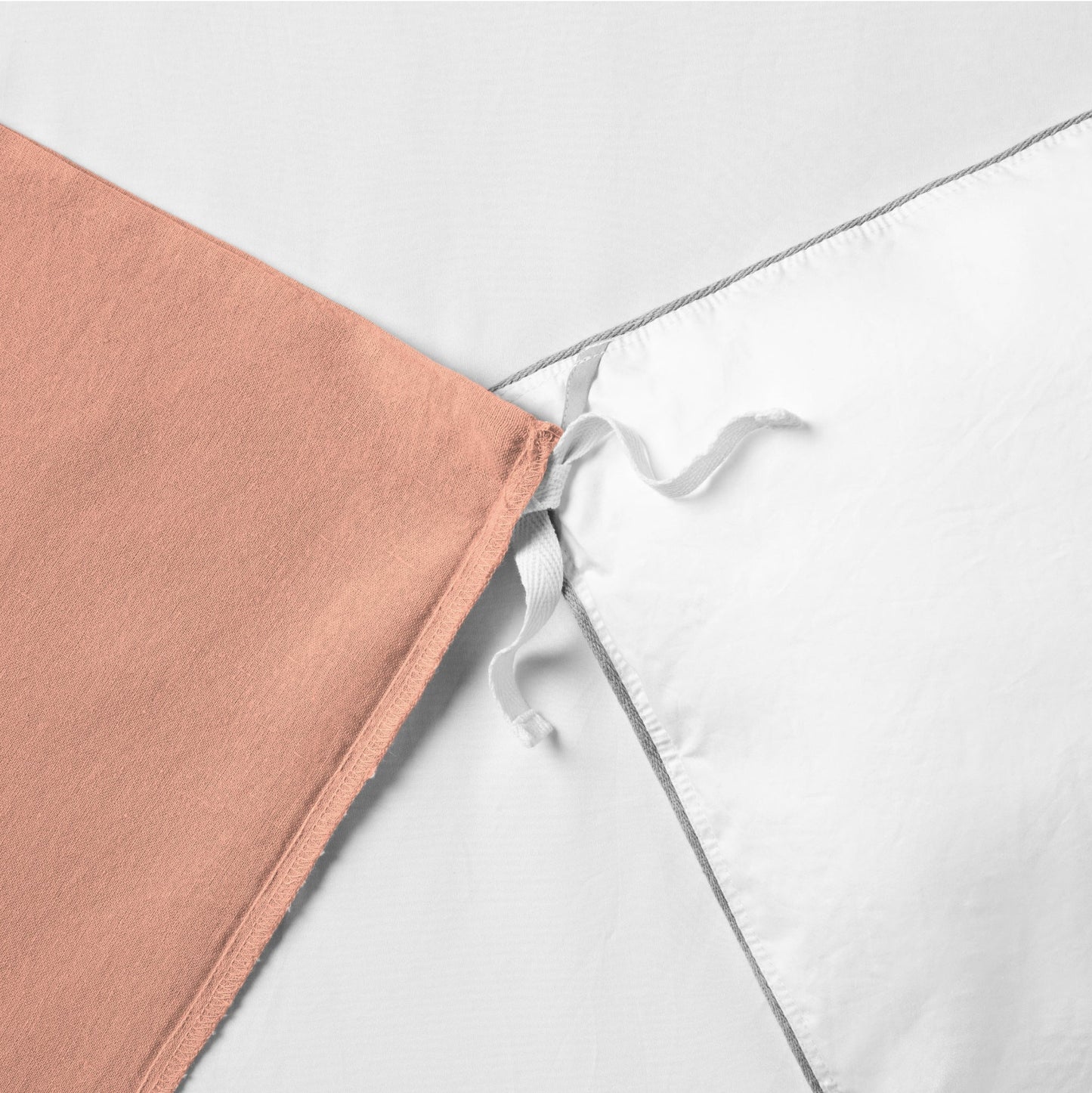 The Tuft and Needle Linen-Cotton Blend Duvet Set, duvet tie || color: Muted Clay