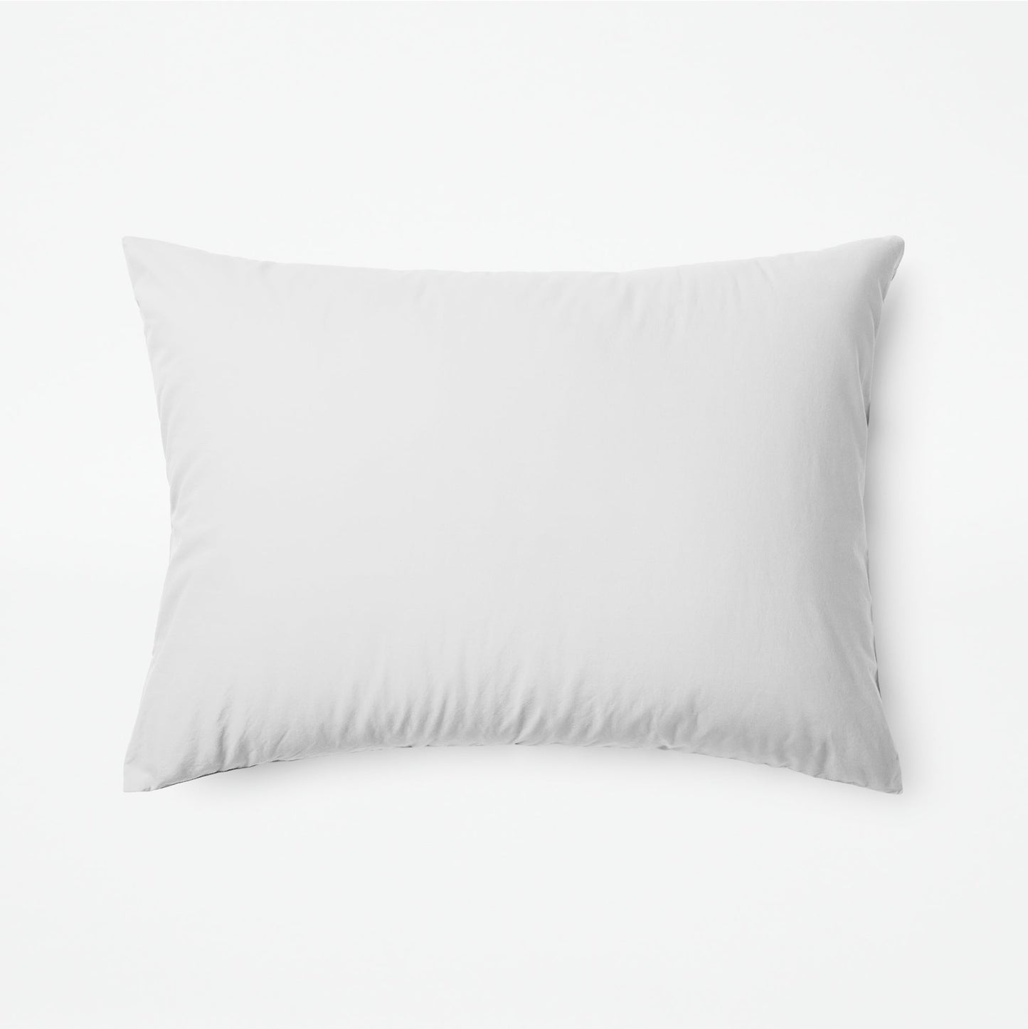 The Tuft and Needle Classic Percale Duvet Set, one pillow laying horizontally || color: Cloud