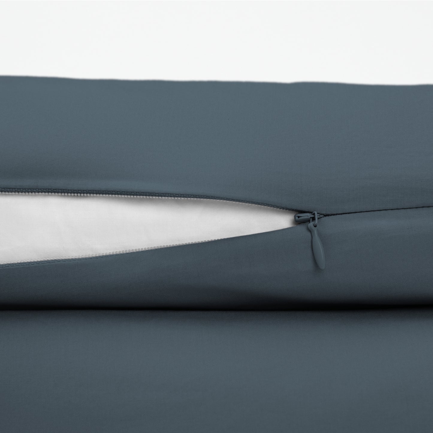 The Tuft and Needle Classic Percale Duvet Set, zipper closure on the side of the pillow || color: Slate