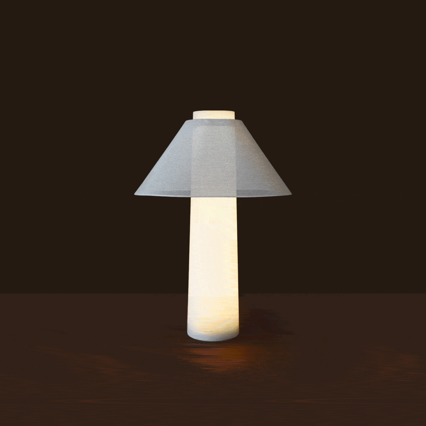 Gif of the Loftie Lamp changing colors
