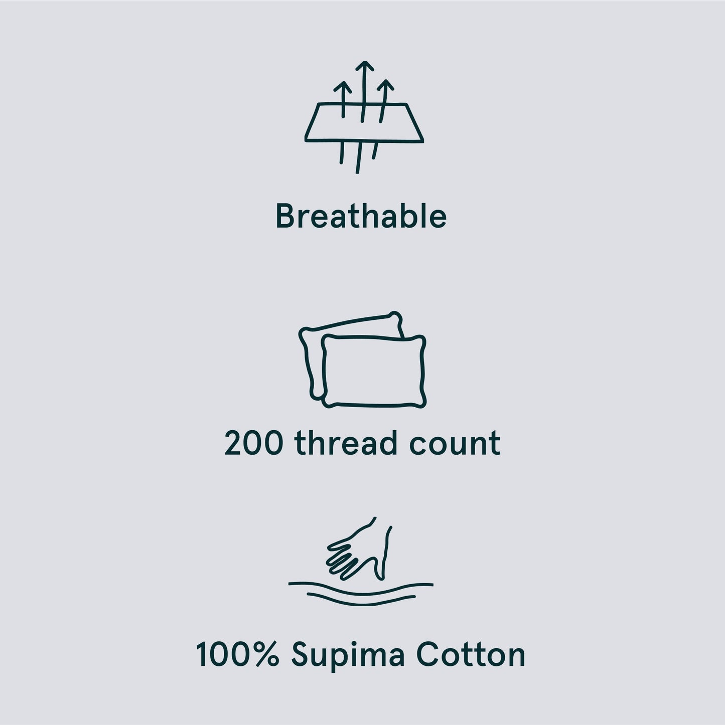 The Tuft and Needle Classic Percale Pillowcase Set, benefit details || color: Cloud