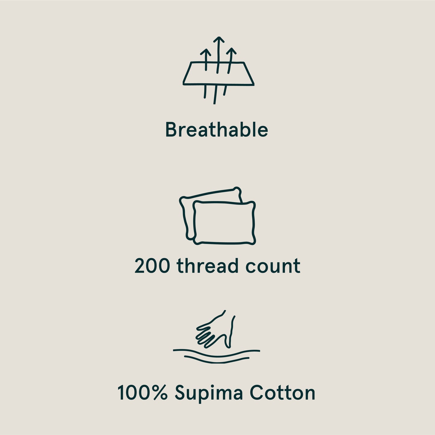 The Tuft and Needle Classic Percale Pillowcase Set, benefit details || color: Sand