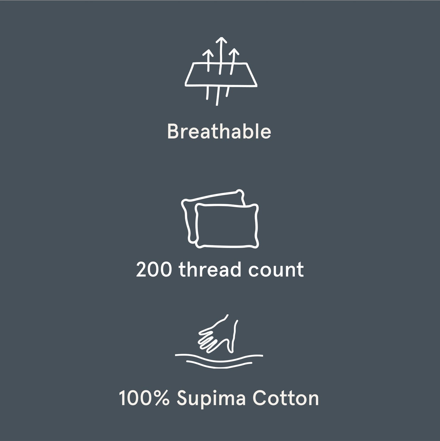 The Tuft and Needle Classic Percale Pillowcase Set, benefit details || color: Slate
