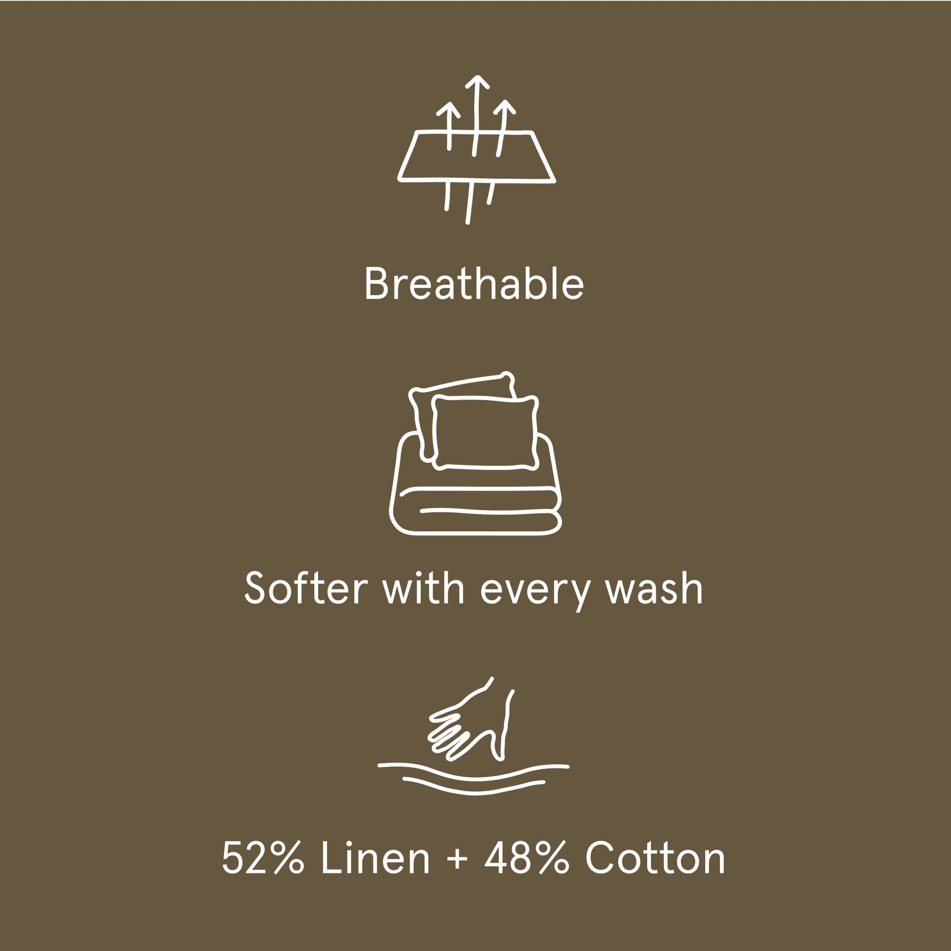 The Tuft and Needle Linen-Cotton Blend Sheet Set, one sheet spread out || color: Martini Olive