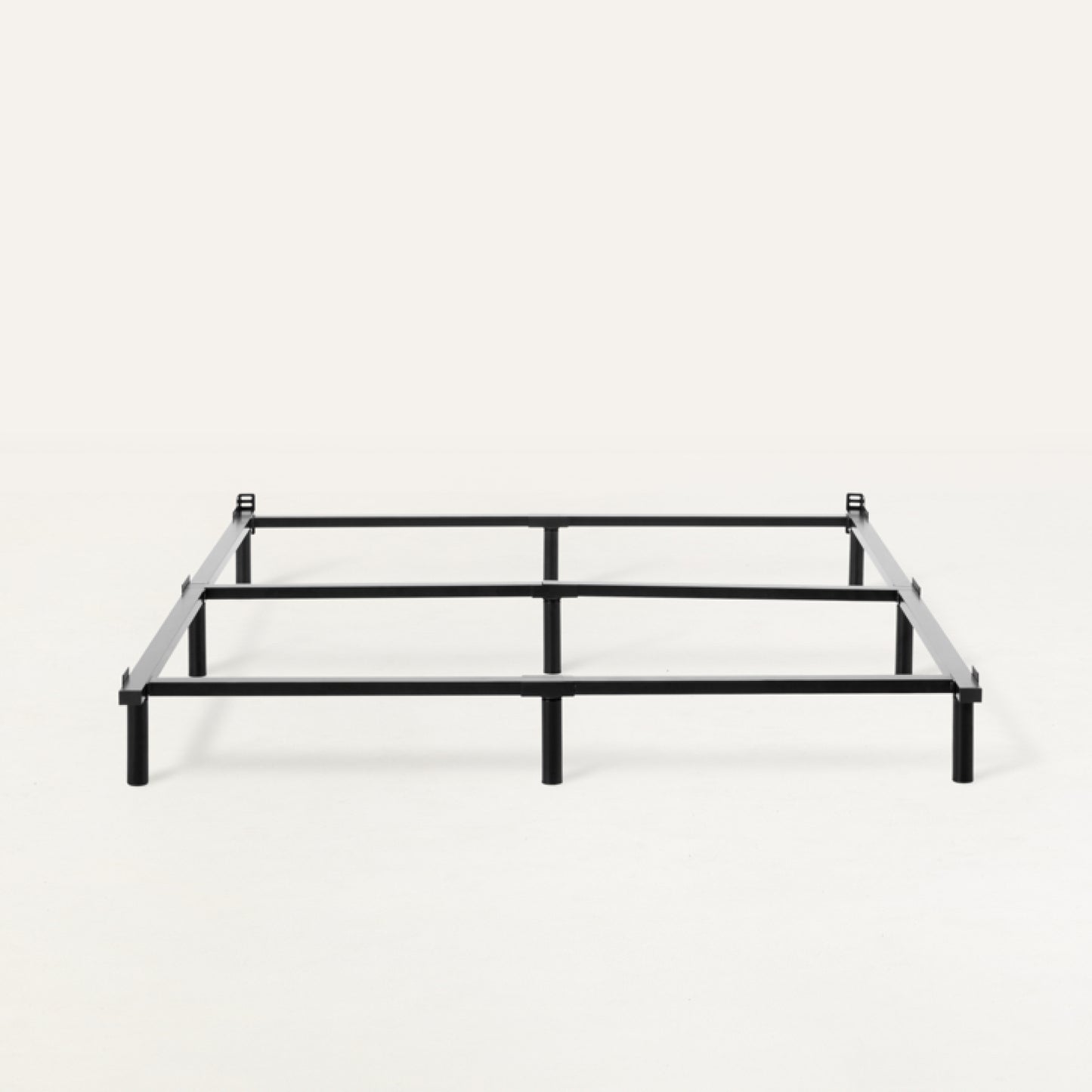 Tuft & Needle Black metal bed frame on a white background