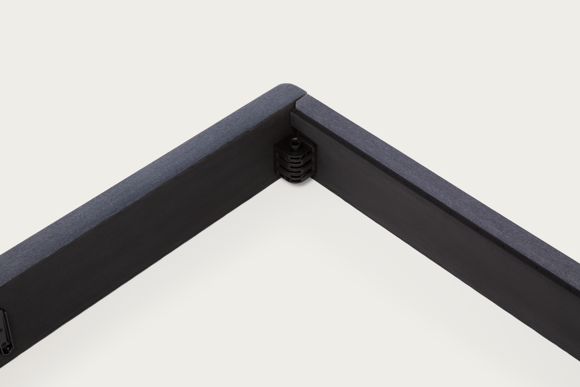 Corner view showing the inside pieces of the Tuft and Needle box foundation