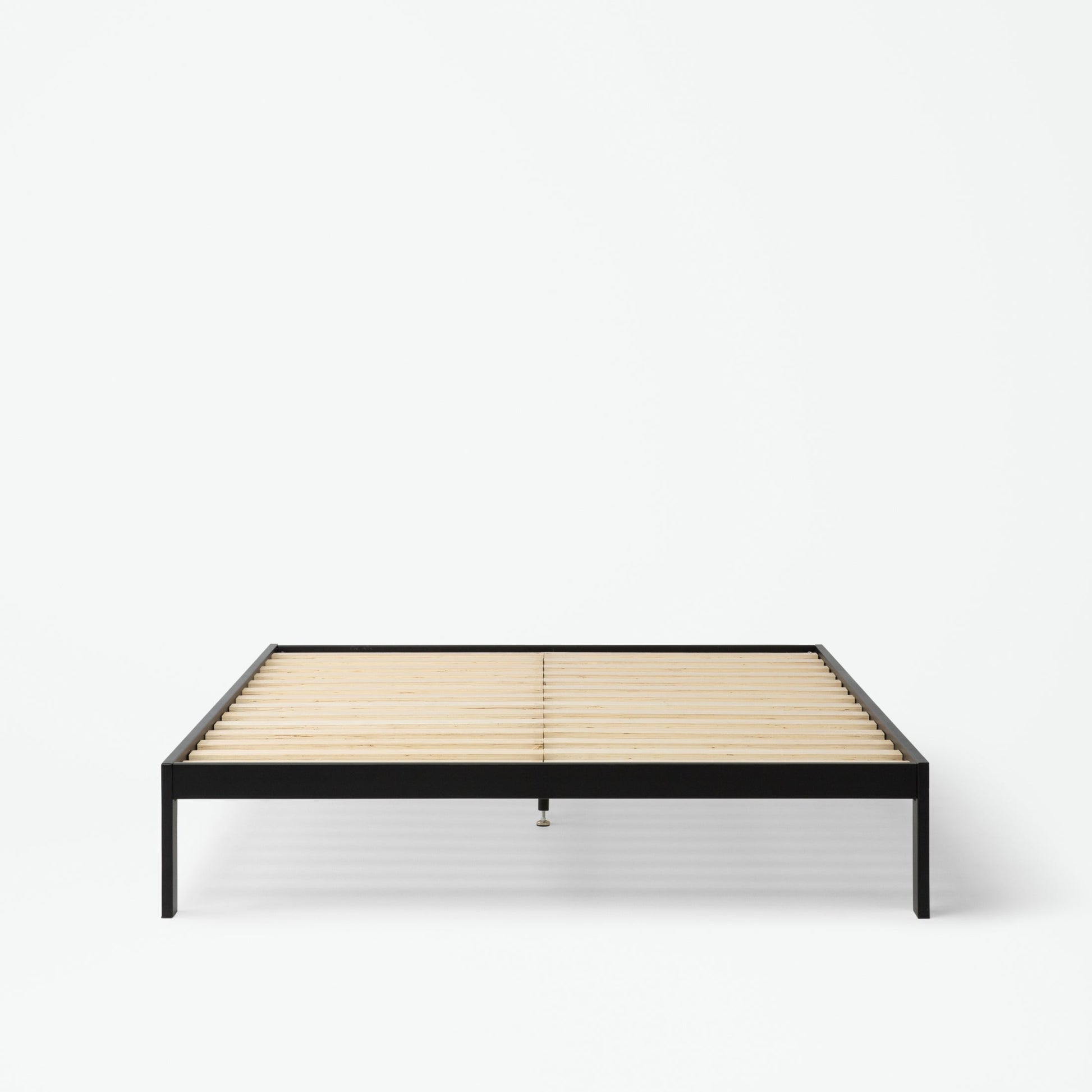 The  Tuft and Needle Essential Platform Bed Frame without a mattress||color:black