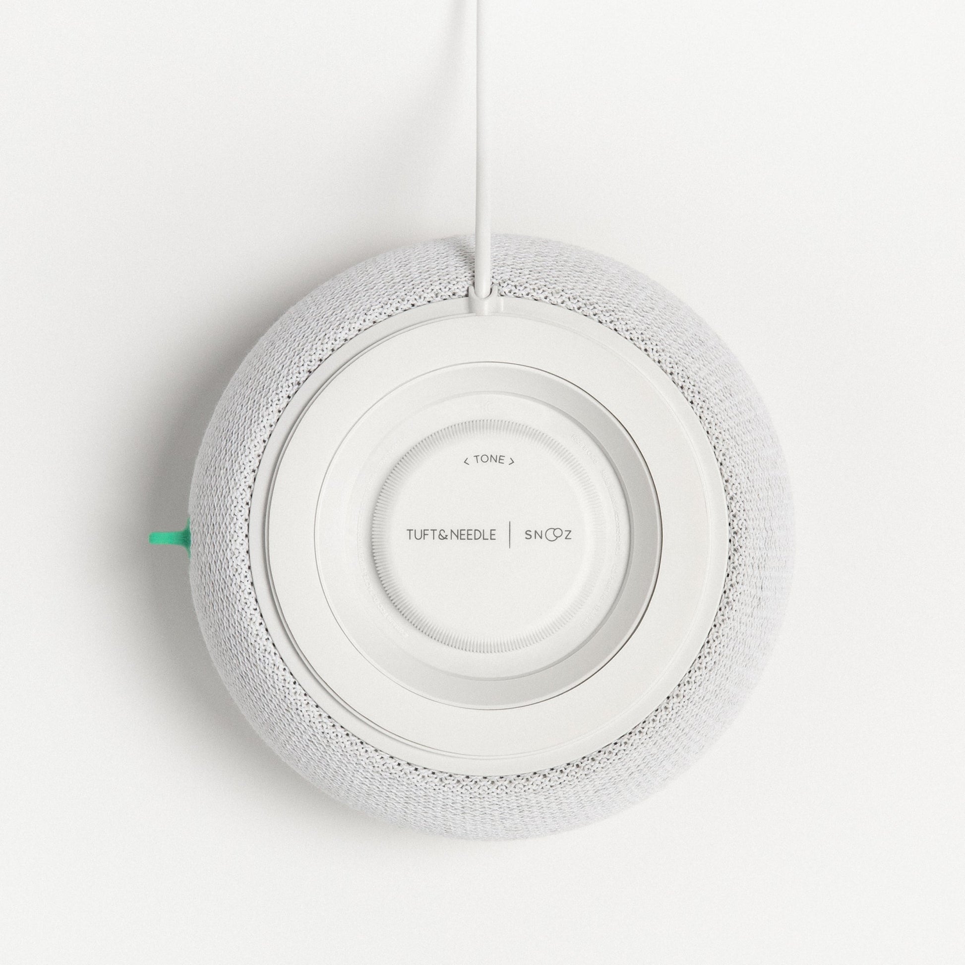 View from the bottom of the Tuft and Needle White Noise Machine