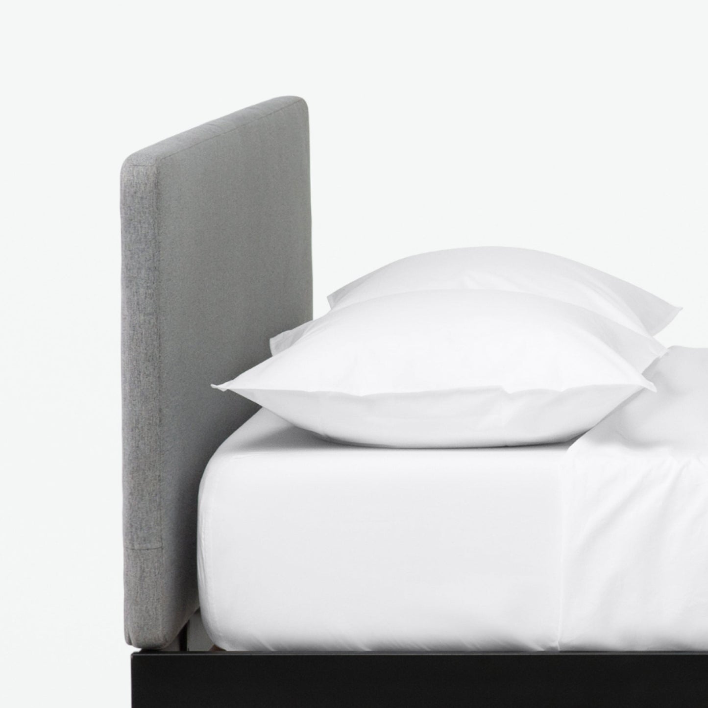 Gray minimalist and modern upholstered headboard