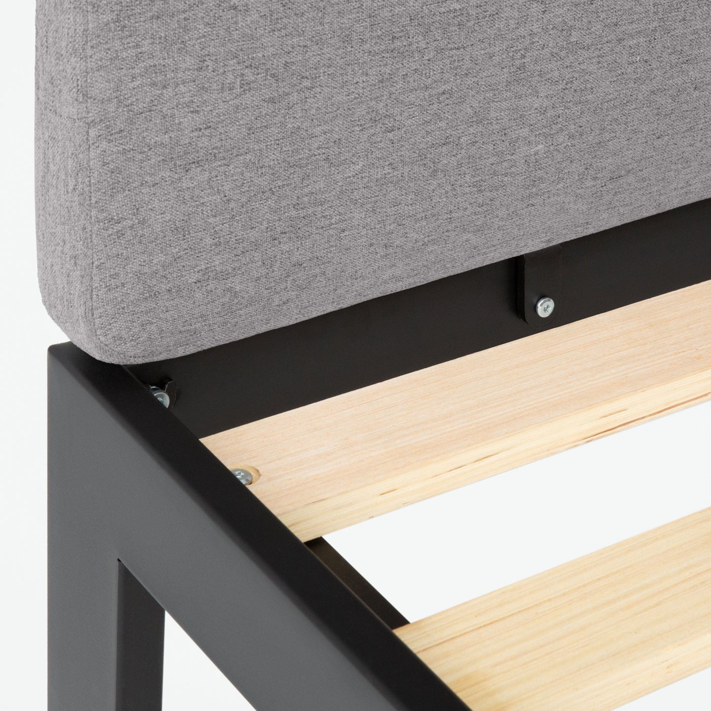 Gray minimalist and modern upholstered headboard