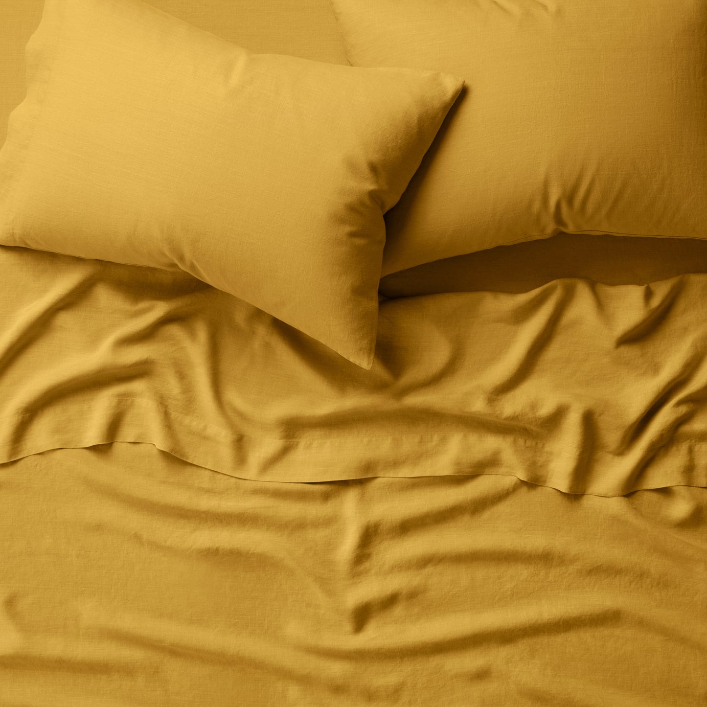 Up close image of hemp sheets in color Honeycomb