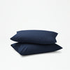The Tuft and Needle Organic Percale Pillowcase Set on 2 pillows  ||color:midnight