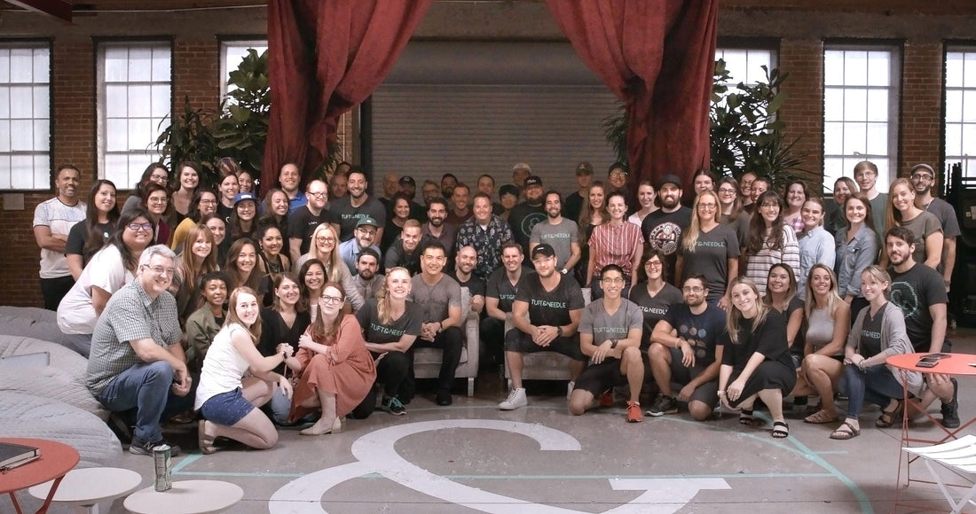 Photo of all of the Tuft & Needle Employees at the time of the Serta Simmons Bedding merger