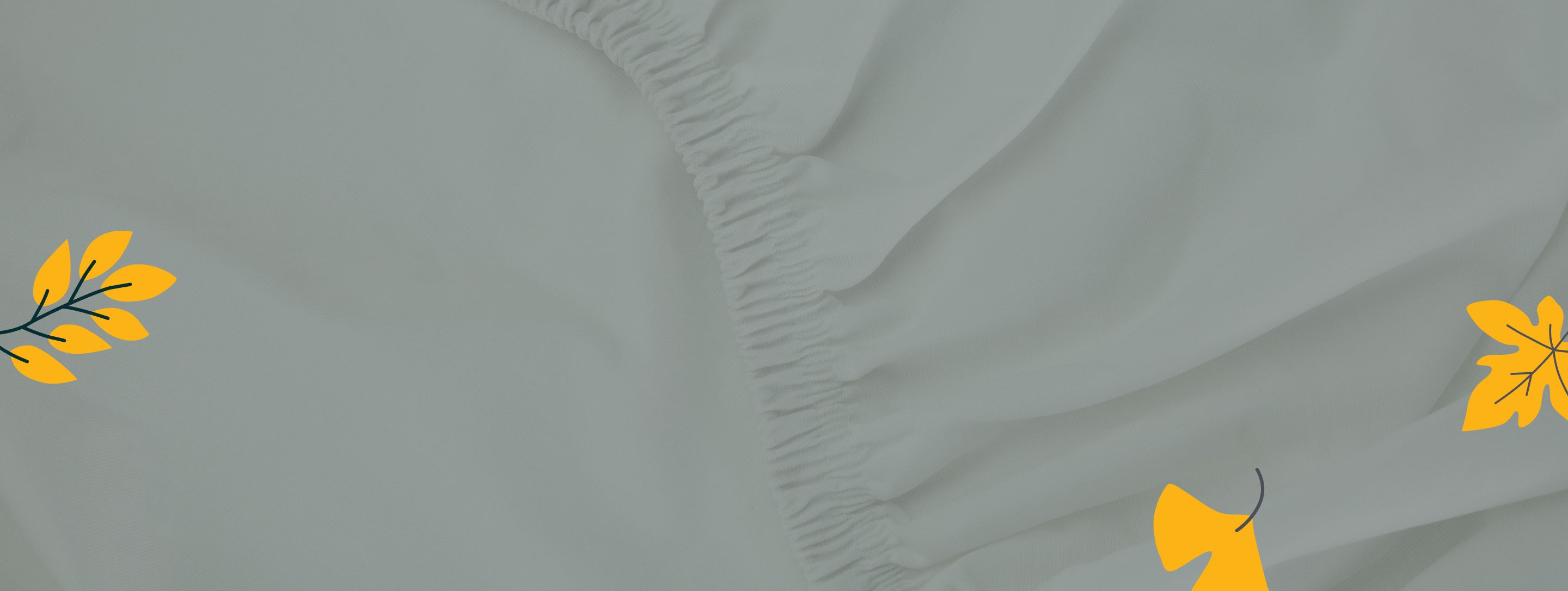 Clay colored sheet with 3 yellow leaves