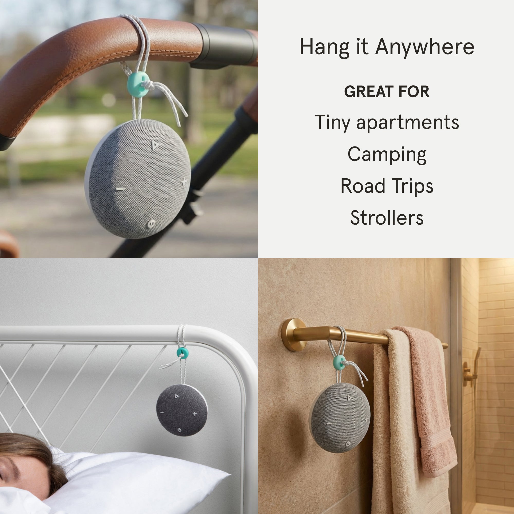 SNOOZ Go 2 Travel White Noise Sound Machine & Bluetooth Speaker