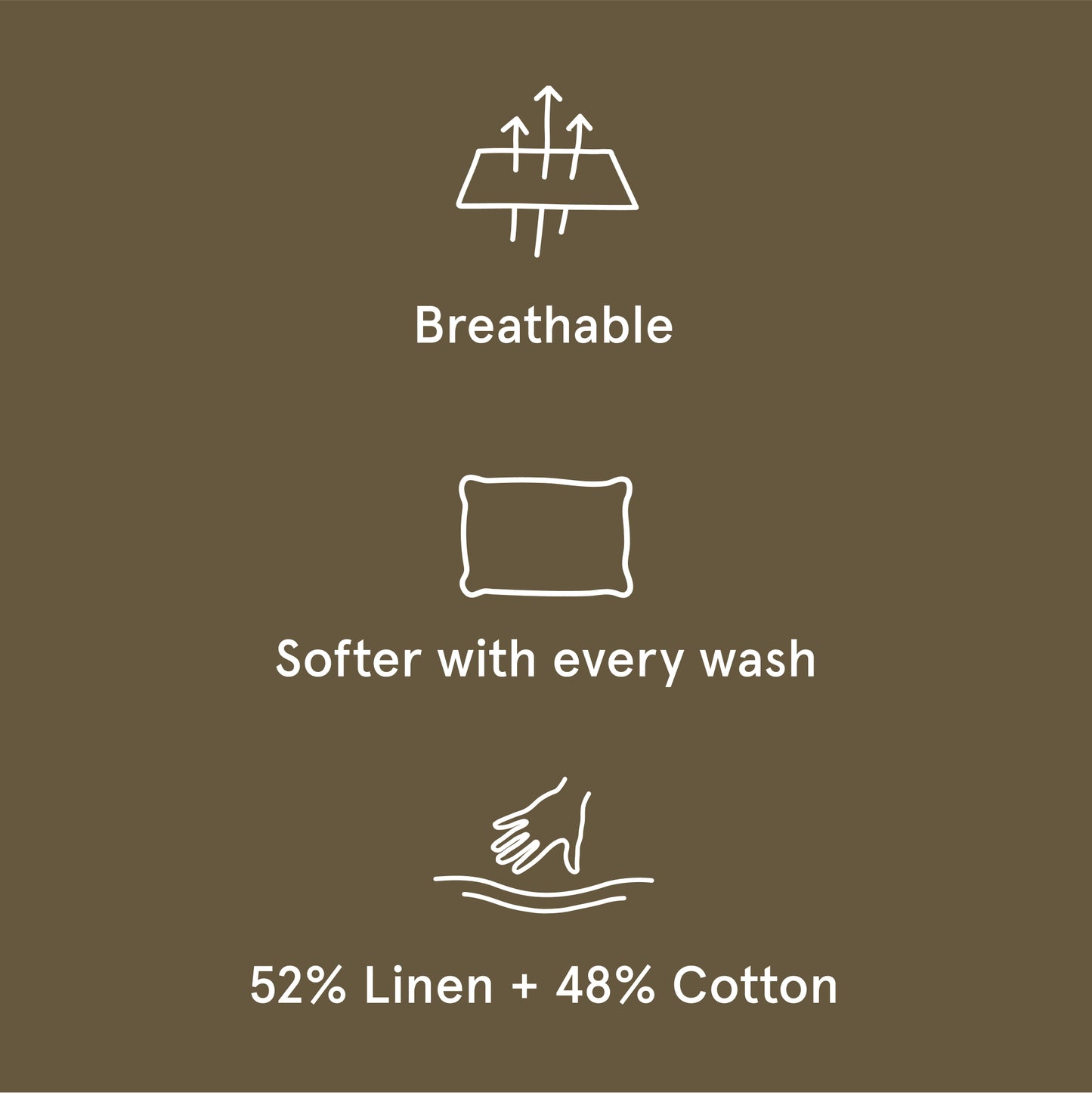The Tuft and Needle Linen-Cotton Blend Body Pillow Cover, benefit details  || color: Martini Olive
