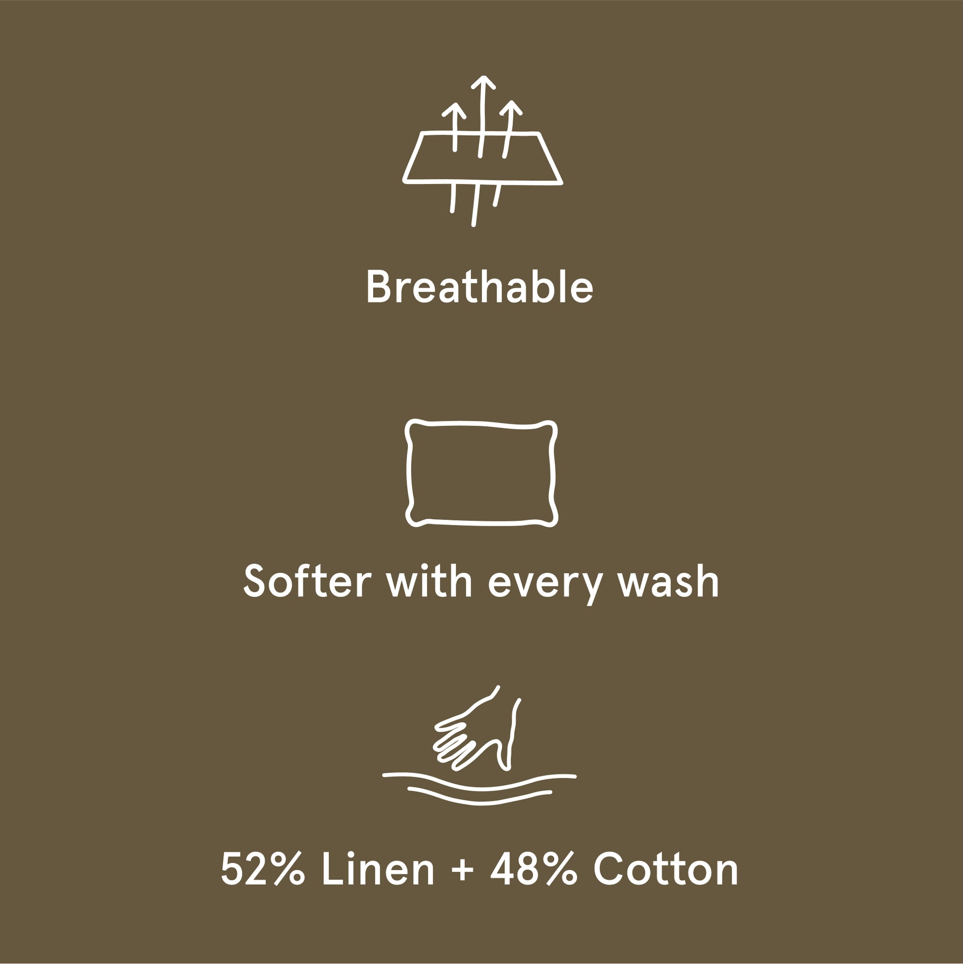 The Tuft and Needle Linen-Cotton Blend Body Pillow Cover, benefit details  || color: Martini Olive
