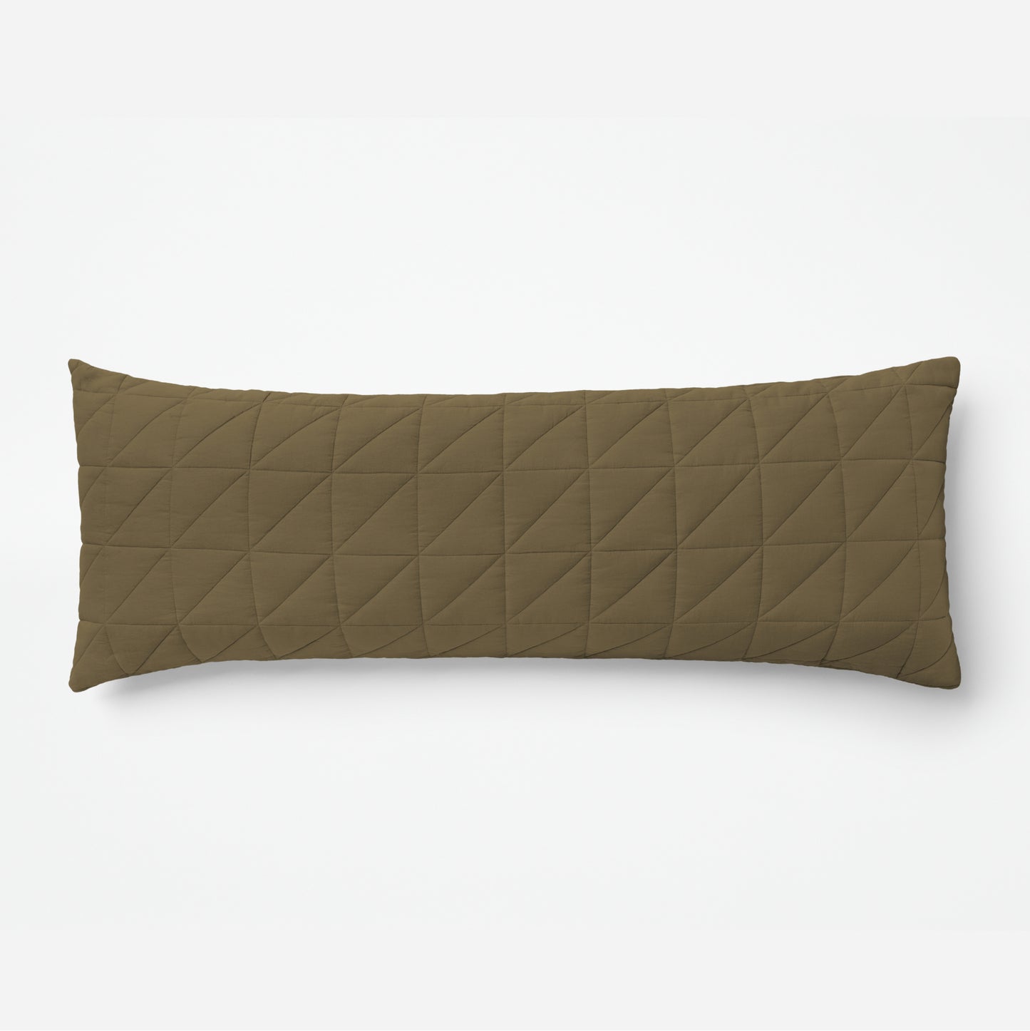 The Tuft and Needle Linen-Cotton Blend Body Pillow Cover, 1 rectangular body pillow cover  || color: Martini Olive