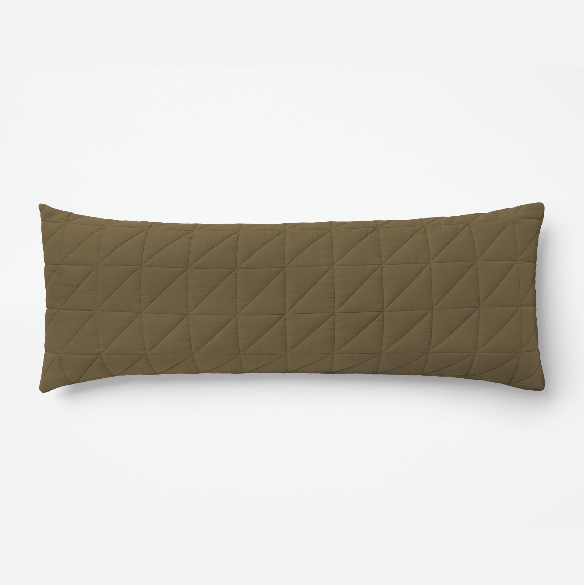 The Tuft and Needle Linen-Cotton Blend Body Pillow Cover, 1 rectangular body pillow cover  || color: Martini Olive