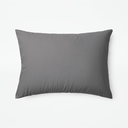 The Tuft and Needle Classic Percale Duvet Set, one pillow laying horizontally || color: Gray Quill
