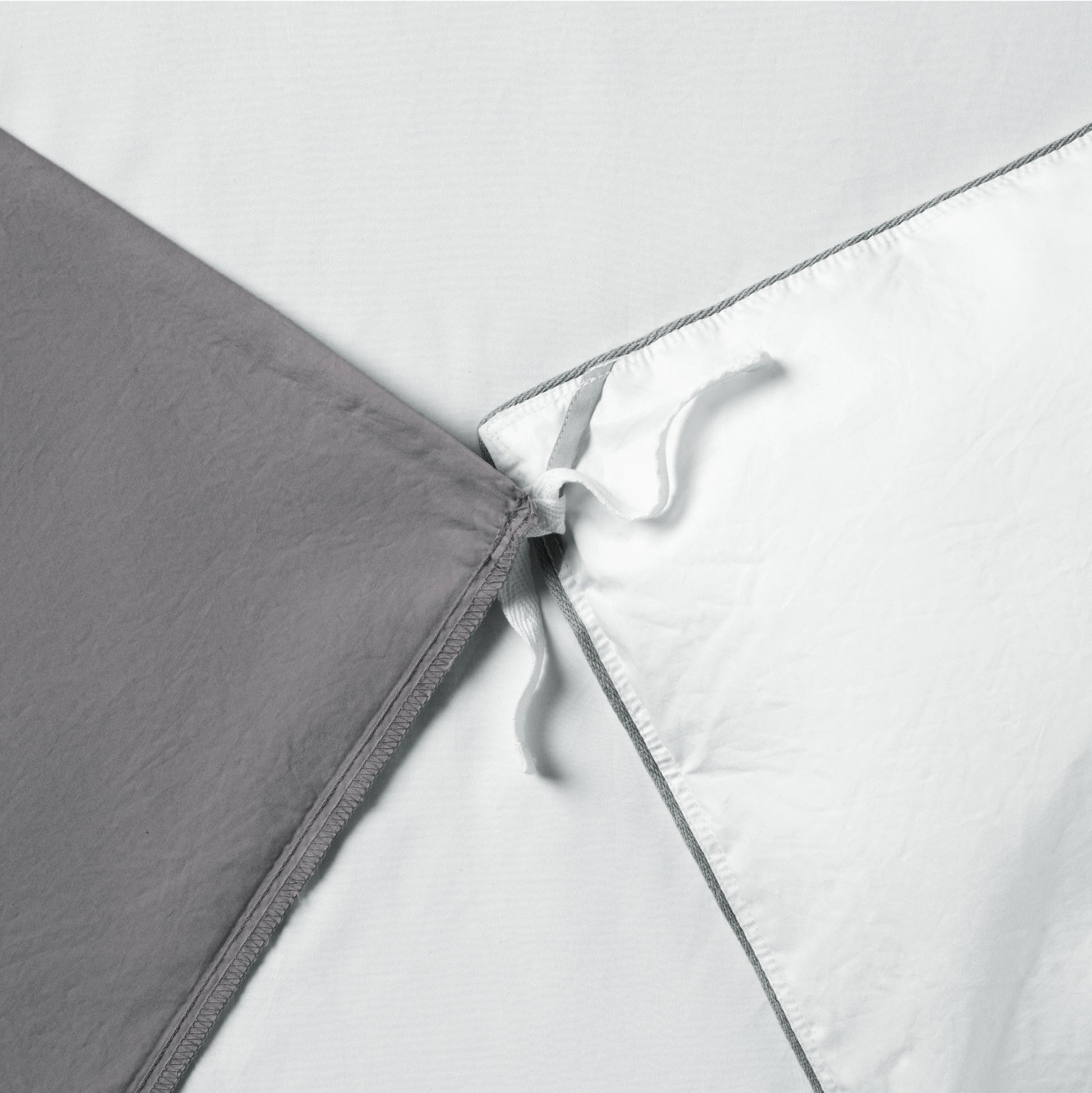 The Tuft and Needle Classic Percale Duvet Set, duvet tie || color: Gray Quill
