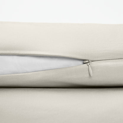 The Tuft and Needle Classic Percale Duvet Set, zipper closure on the side of the pillow || color: Sand
