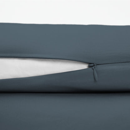 The Tuft and Needle Classic Percale Duvet Set, zipper closure on the side of the pillow || color: Slate
