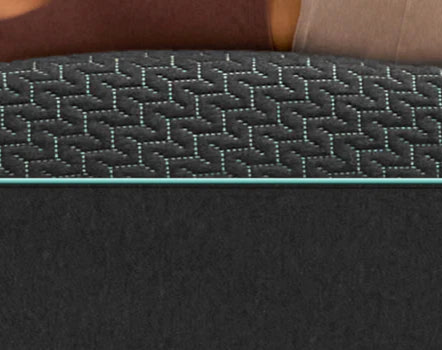 Up close view of adaptive foam mattress