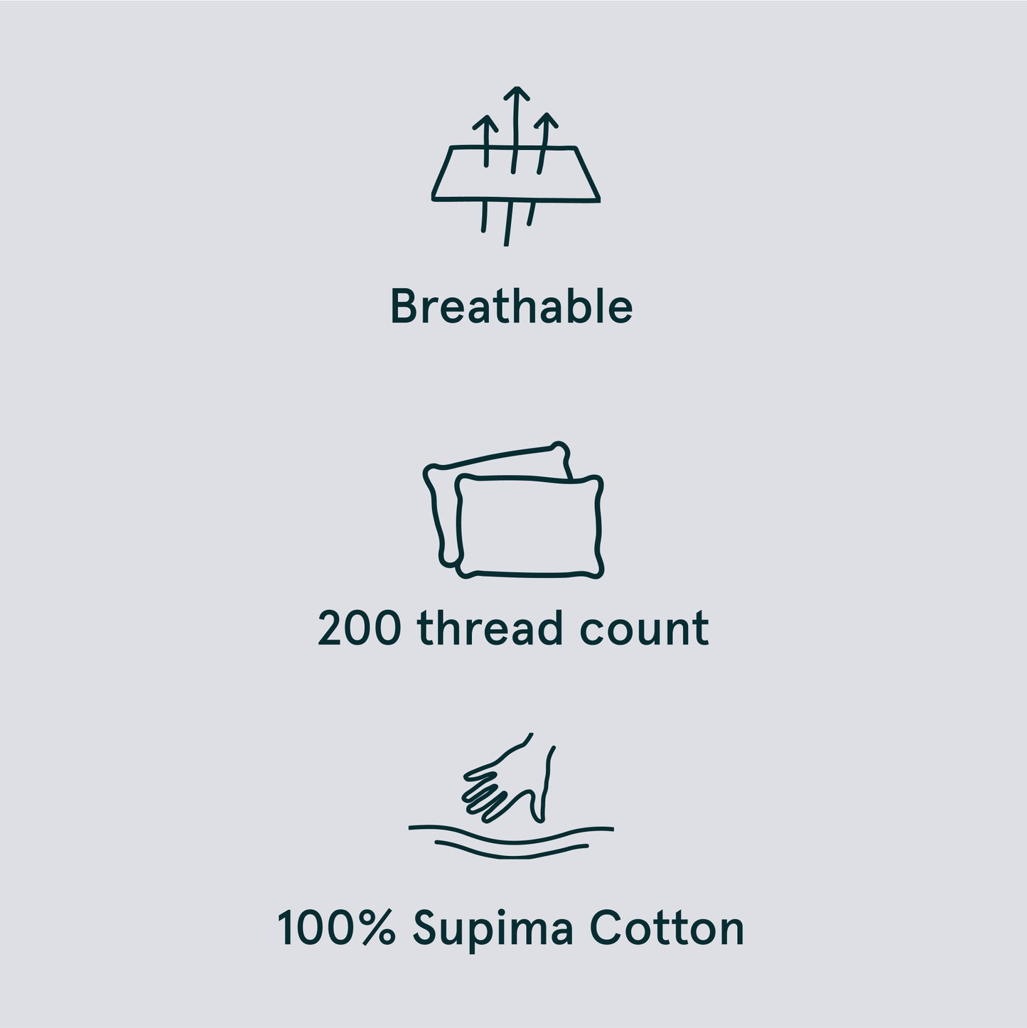 The Tuft and Needle Classic Percale Pillowcase Set, benefit details  || color: Cloud
