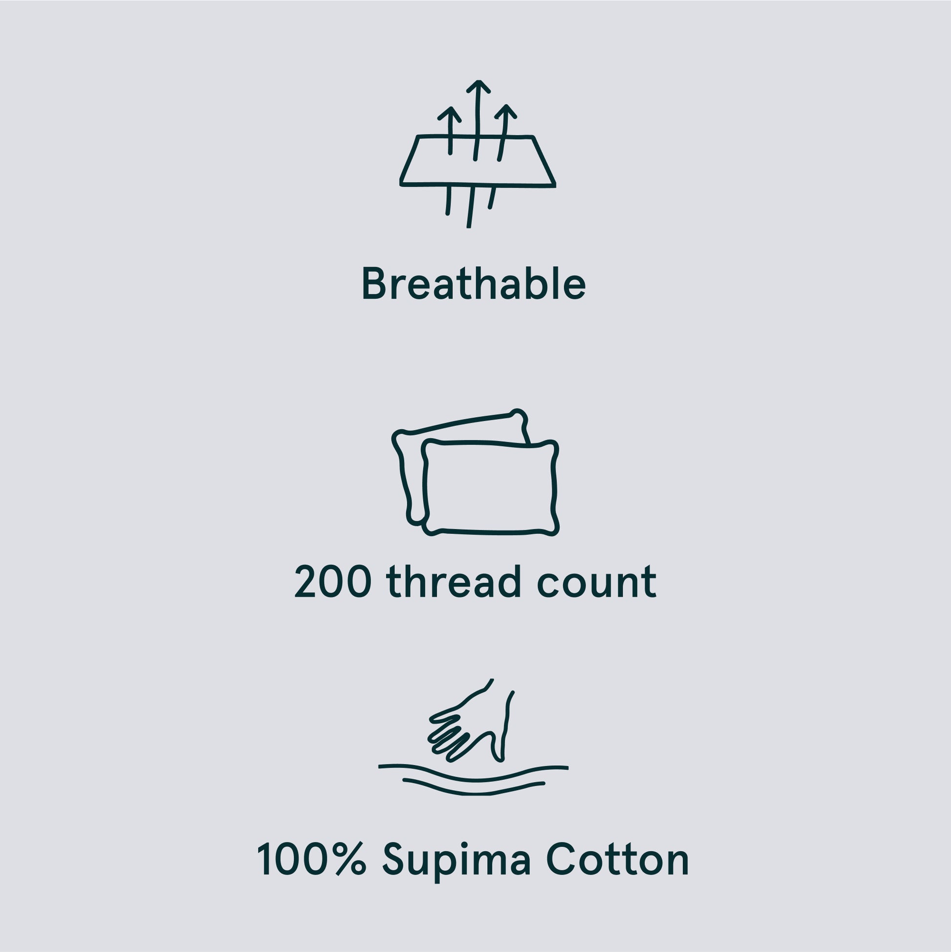The Tuft and Needle Classic Percale Pillowcase Set, benefit details  || color: Cloud
