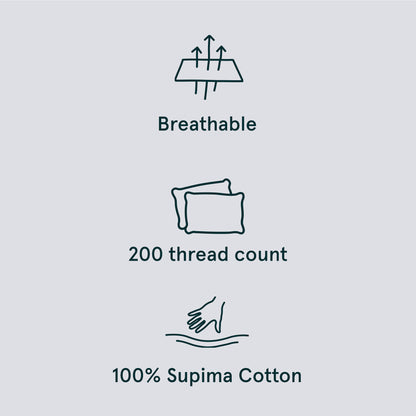 The Tuft and Needle Classic Percale Pillowcase Set, benefit details  || color: Cloud
