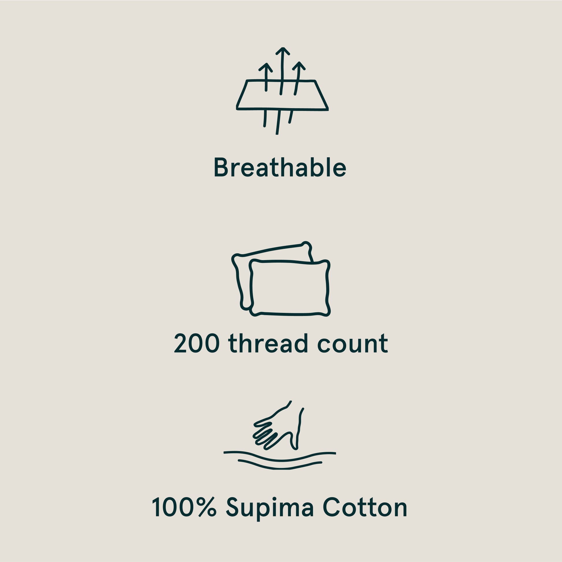 The Tuft and Needle Classic Percale Pillowcase Set, benefit details  || color: Sand
