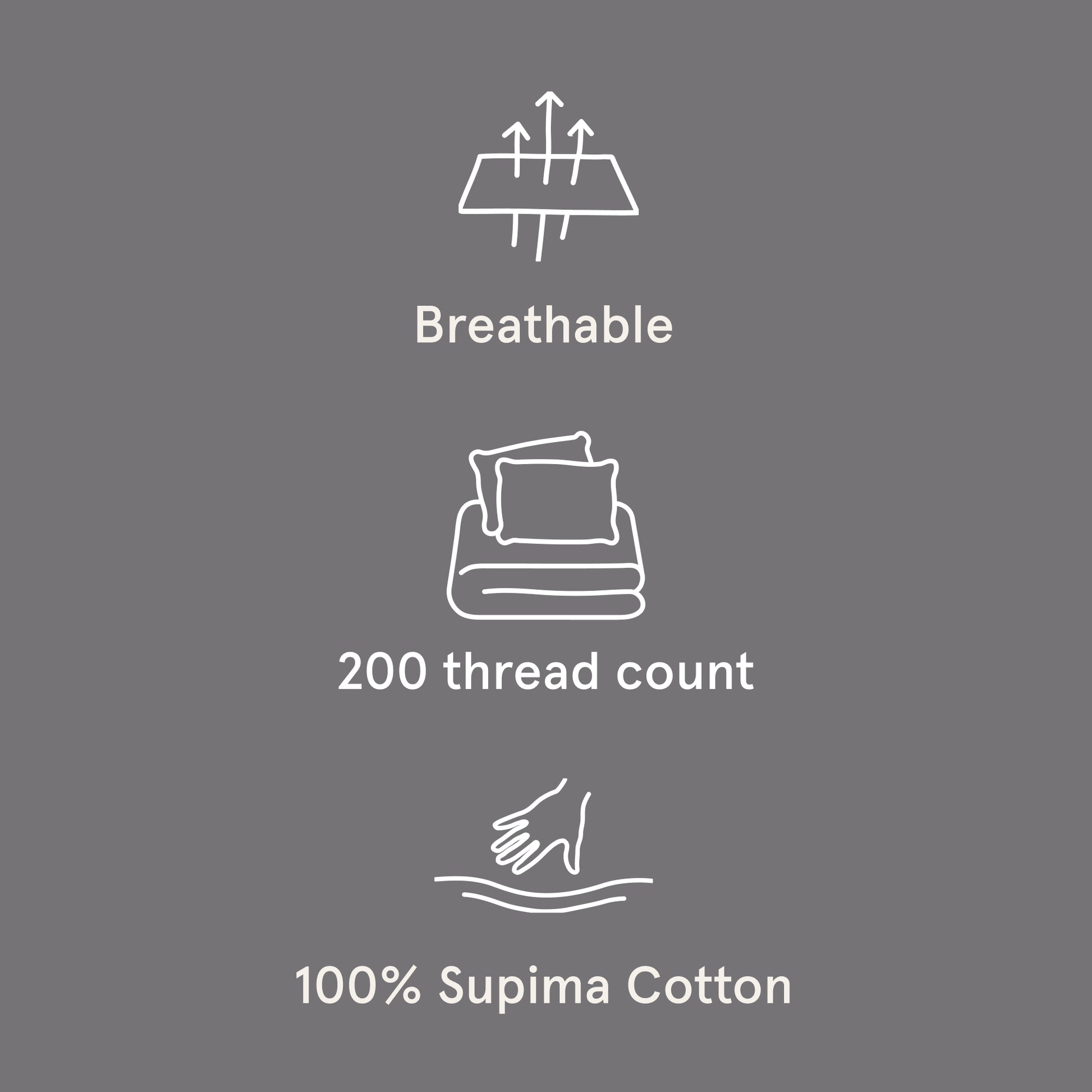 The Tuft and Needle Classic Percale Sheet Set, benefit details  || color: Gray Quill
