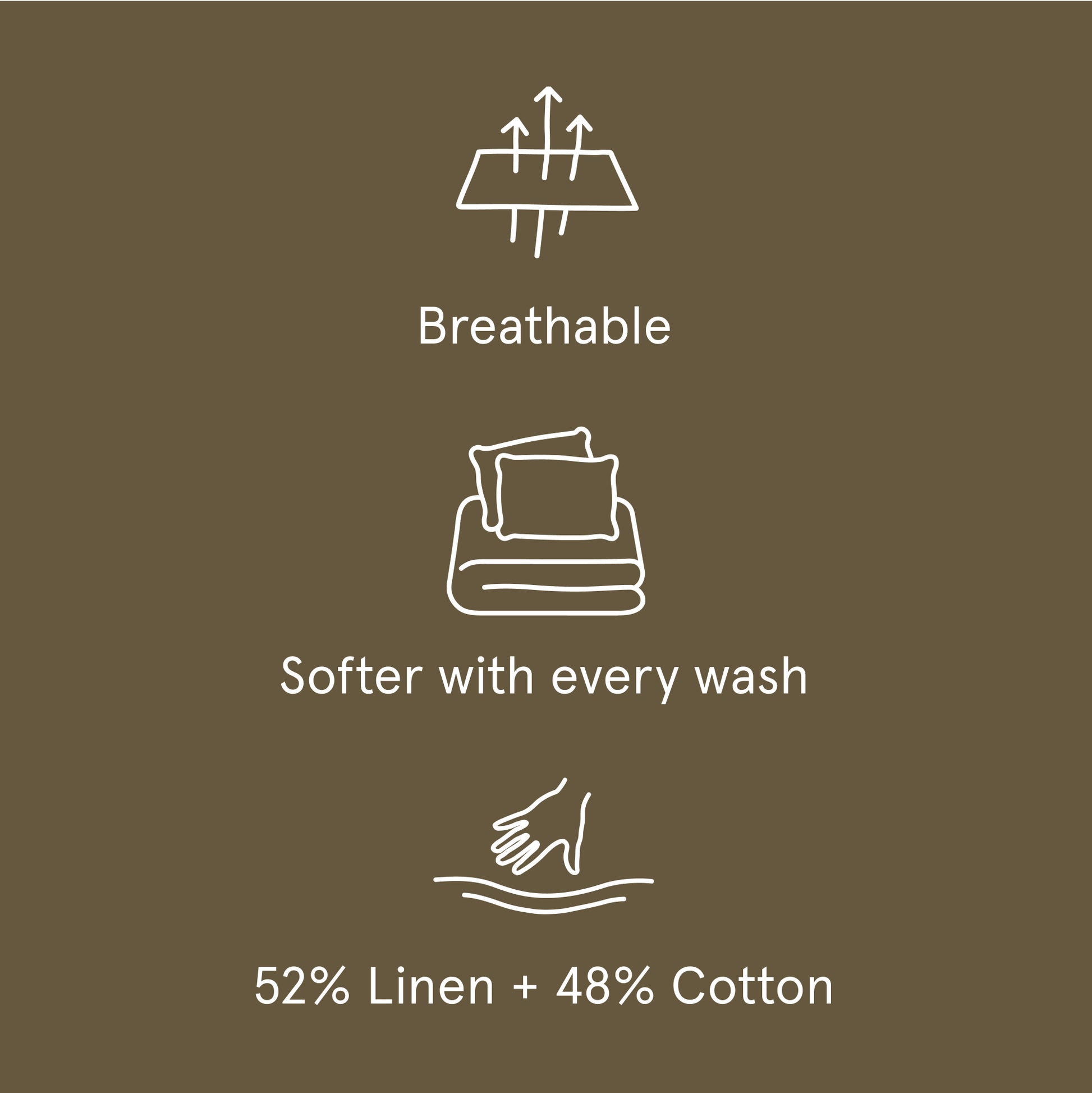 The Tuft and Needle Linen-Cotton Blend Sheet Set, one sheet spread out || color: Martini Olive
